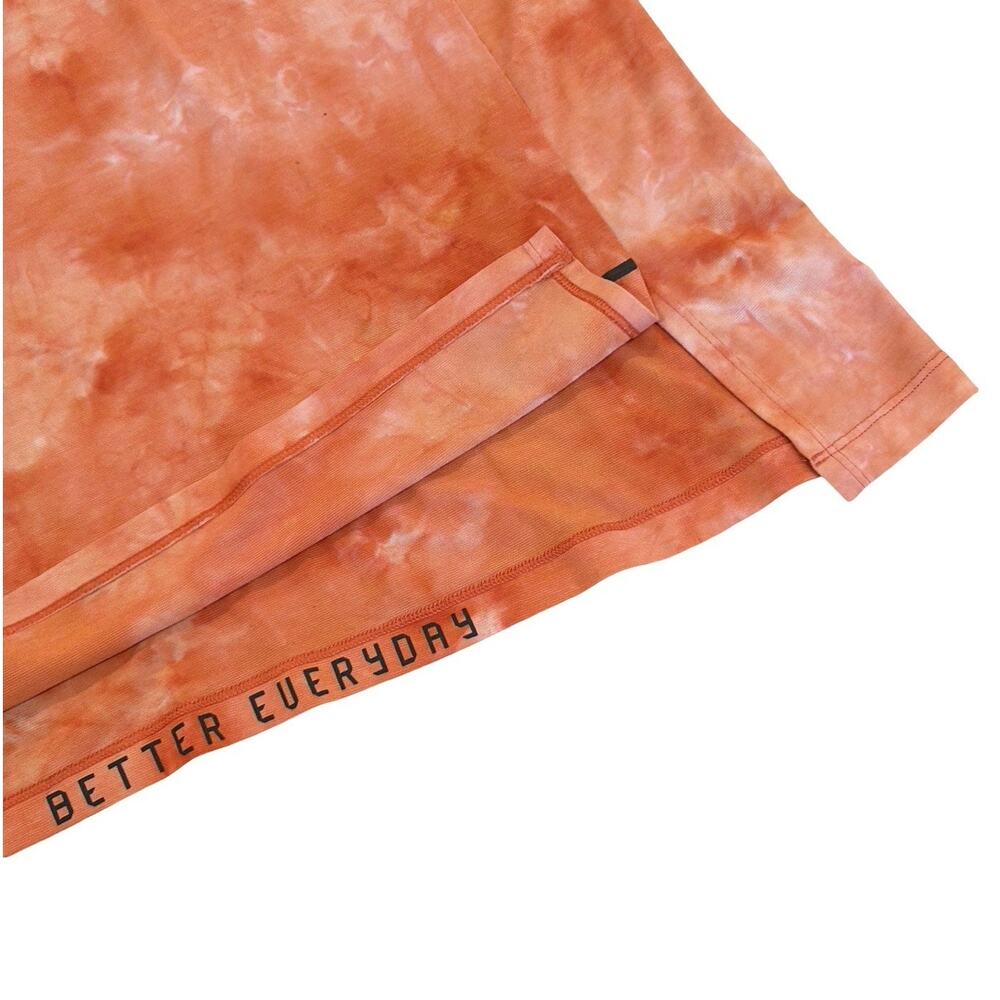 Lululemon Mens Always Agile Short Sleeve T Shirt Size M Coral Orange Diamond Dye - Picture 4 of 4